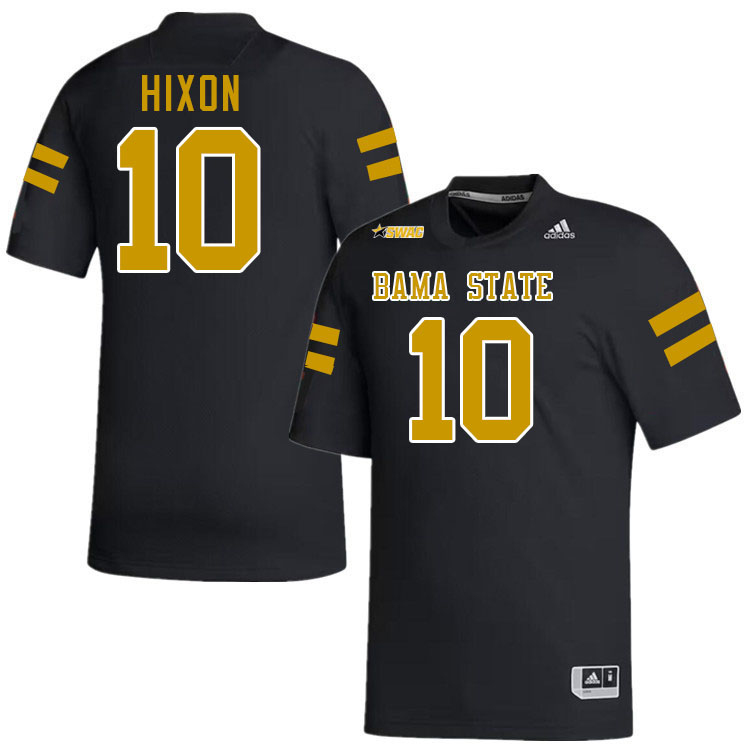 Alabama State Hornets #10 Zach Hixon College Football Jerseys Stitched-Black